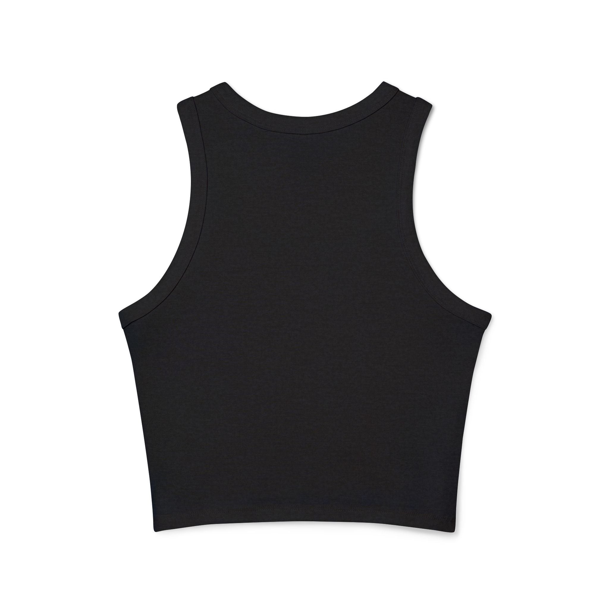 Women's Micro Rib Racer Tank Top — Minimalist BC Logo Crop Tank