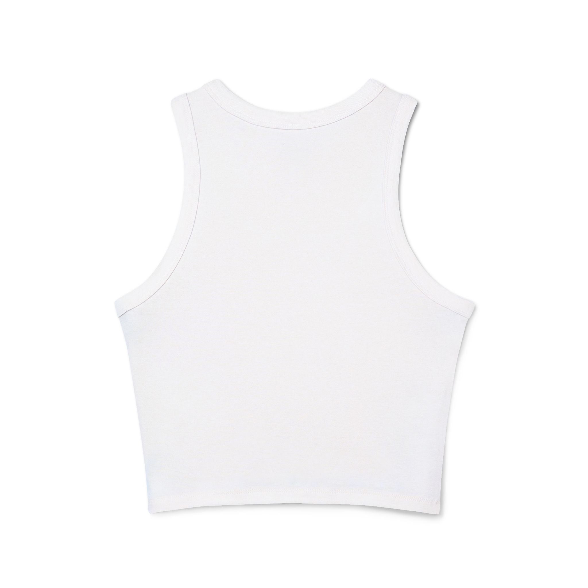 Women's Micro Rib Racer Tank Top — Minimalist BC Logo Crop Tank